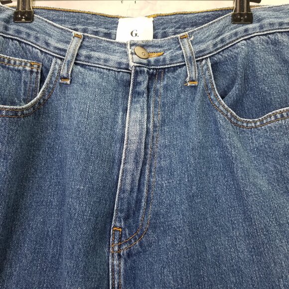 G. Label Goop Jeans Women's 29 Blue Hi-Rise Wide Leg Med Wash Denim USA - Picture 5 of 16